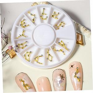 Наклейки Знаки Зодиака для ногтей Блестки для ногтей Искусство драгоценных камней Свадебное украшение Китайский зодиак Знак зодиака Подвеска для ногтей 3D Стразы для ногтей для сверления synthetic.ua - Фото 1