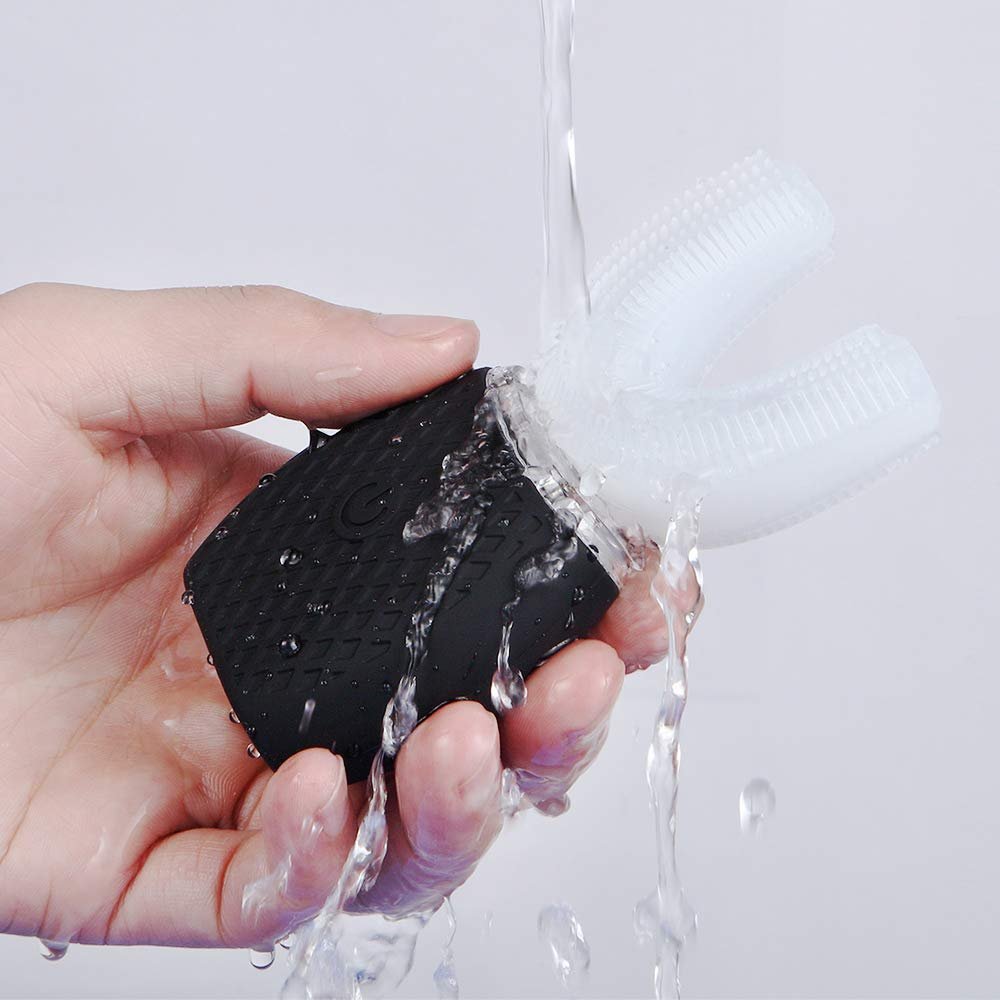 Електрична ультразвукова зубна щітка 360° Automatic Ultrasonic Teeth Whitening Brush з таймером Чорна, фото №6