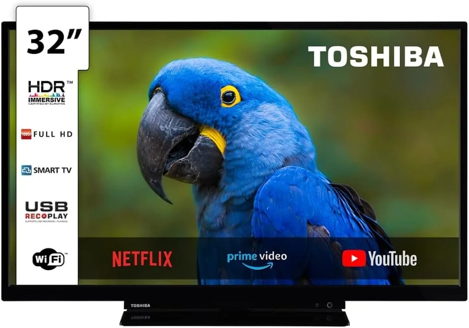 Телевізор 32" Toshiba 32L3163DG / Full HD / 60 Гц / LCD / Smart TV / Wi-Fi / T2, фото №1