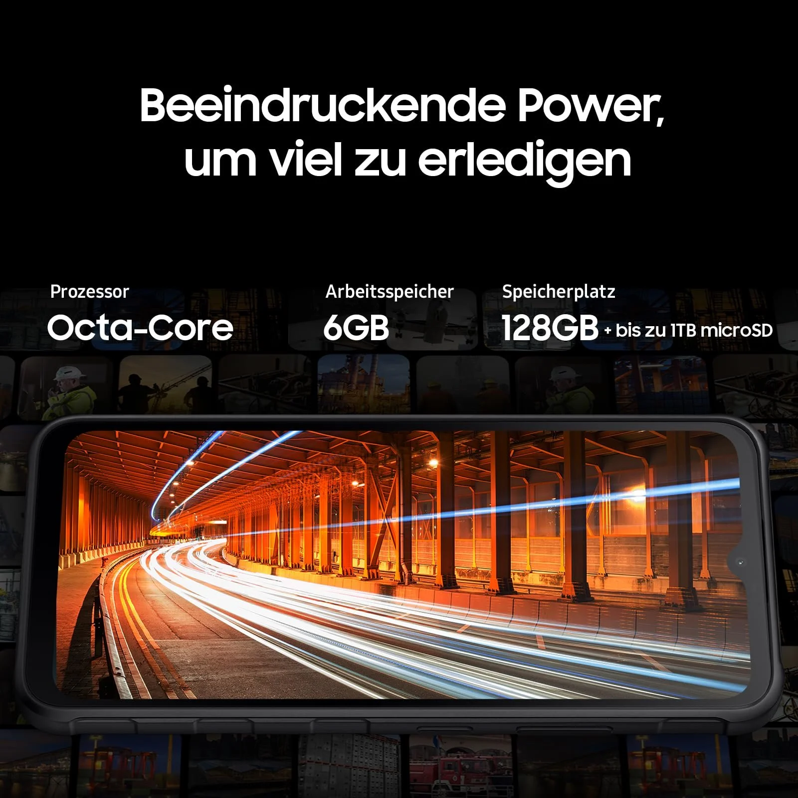 Защищенный смартфон Samsung Galaxy Xcover7 Enterprise Edition 6.6 дюймов Android 128 ГБ 4050 мАч Черный, фото №5