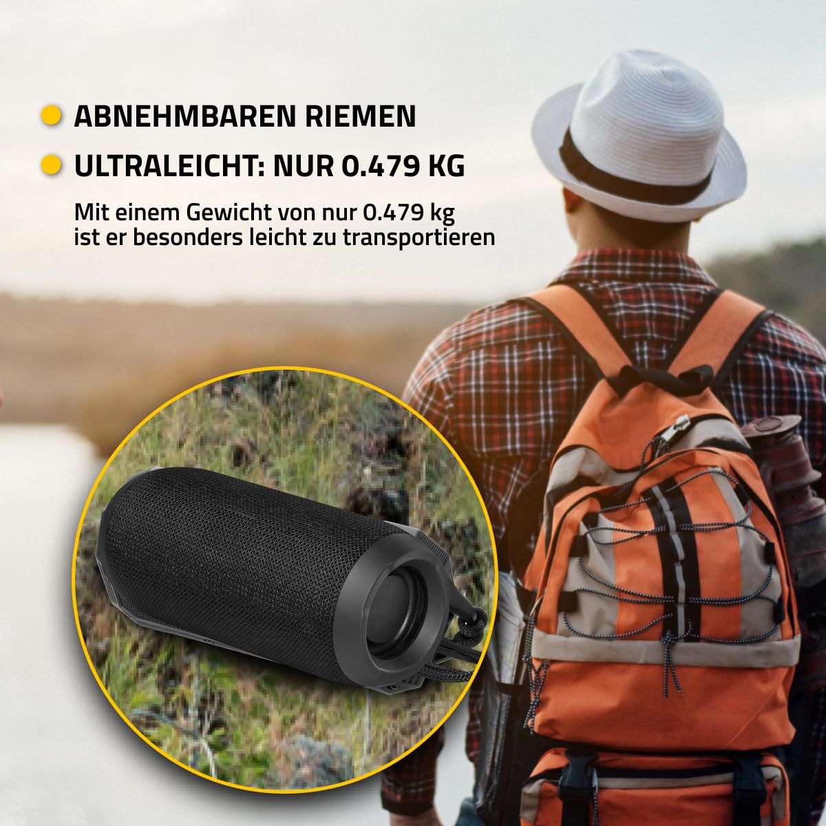 Колонка Defender Enjoy S700 Bluetooth, Портативна Bluetooth 5.0 зі Стерео True Wireless, Функція Гучного Зв’язку, із FM Радіо, USB/MicroSD для Дому та Саду, фото №6