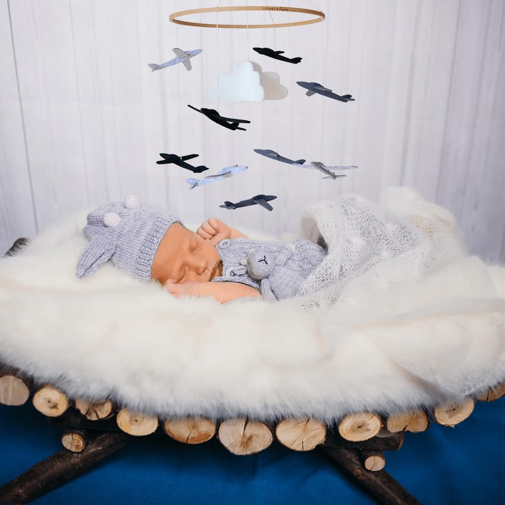 Мобиль Felt Wind Bells Кроватка Самолёты Подвешивание Декор, фото №5
