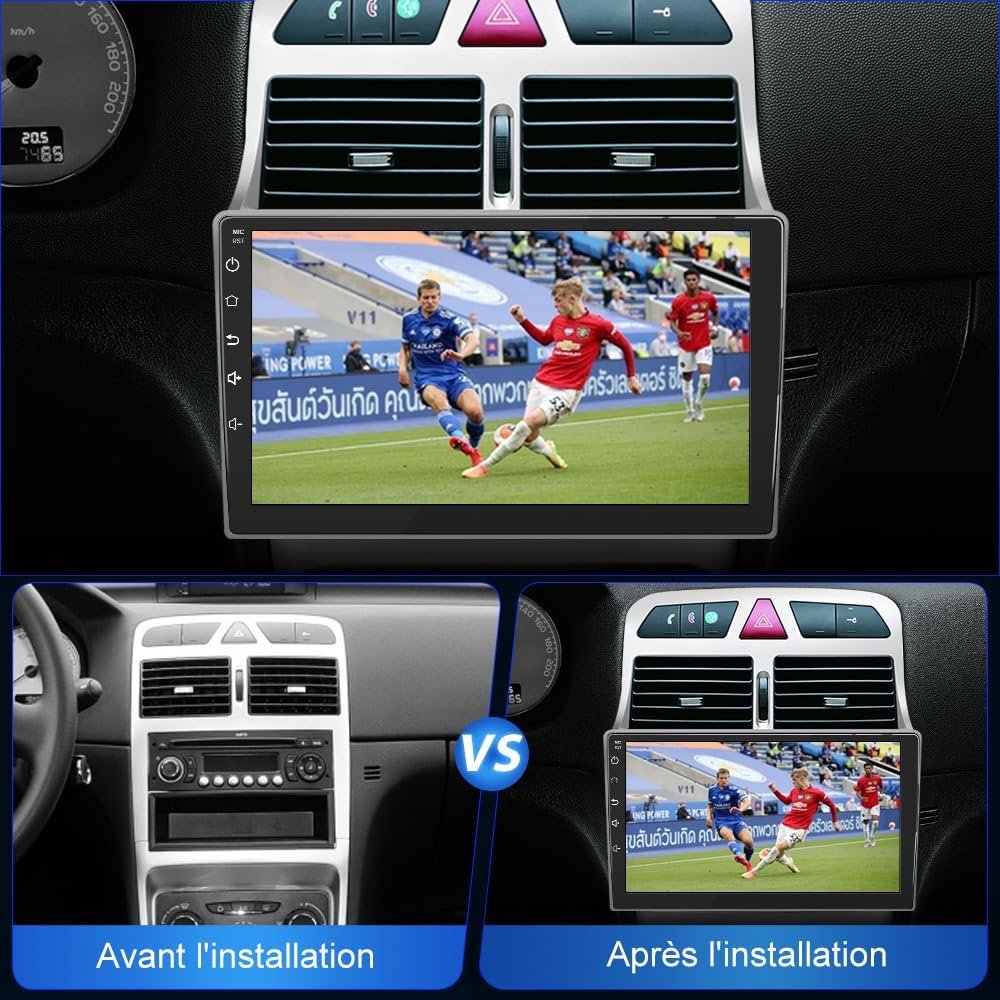 Штатная автомагнитола AWESAFE для Peugeot 307 307CC SW 2002-2013 / 9" / Сенсорная / 2/32Гб / Android 12 / Apple CarPlay / Android Auto / Bluetooth / WI-FI / GPS / USB, фото №5