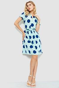 Платье в горох цвет мятно-синий 230R006-35 synthetic.ua - Фото 1