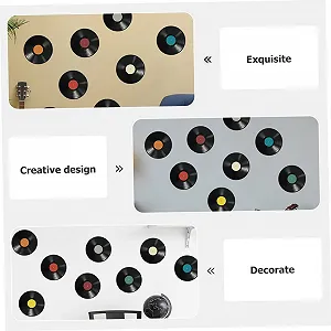 Декоративні наклейки на стіну HOMSFOU Вінілові платівки Ретро 16 штук synthetic.ua - Фото 1