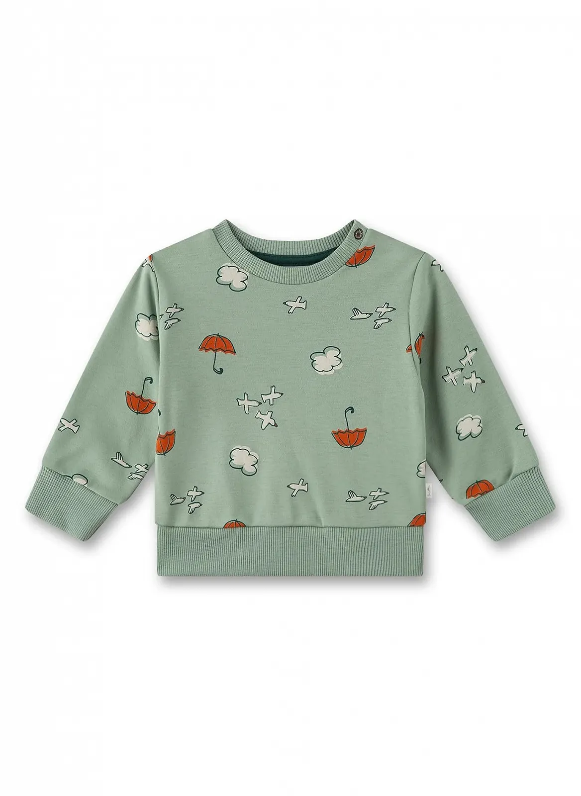Толстовка Sanetta Дитяча Зелена з хмаринкою, фото №1