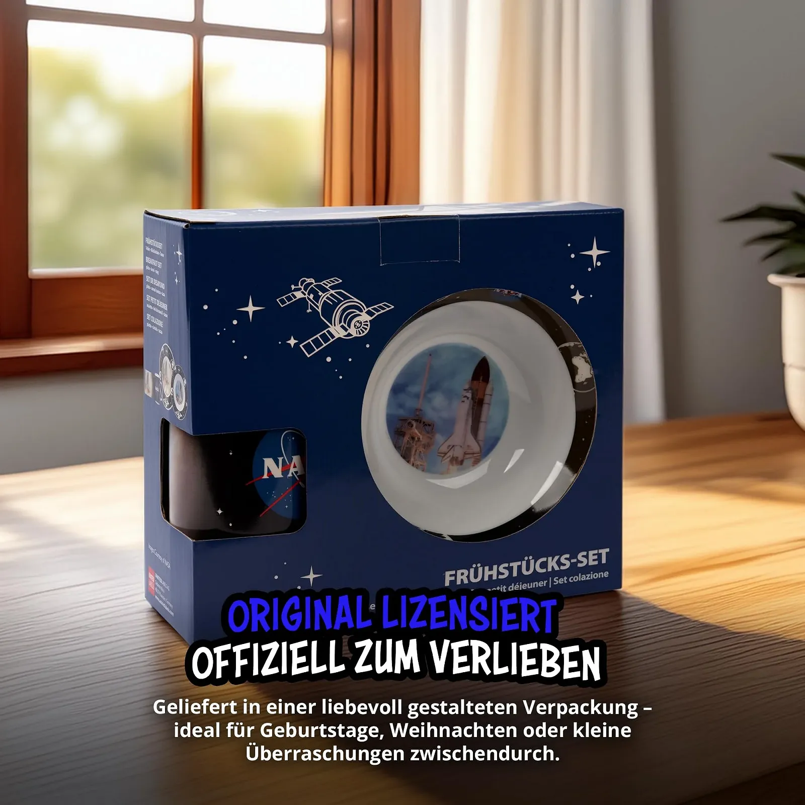 Набор посуды United Labels NASA 3 предмета, Черный Синий, фото №6 Набор посуды United Labels NASA 3 предмета, Черный Синий, фото №6