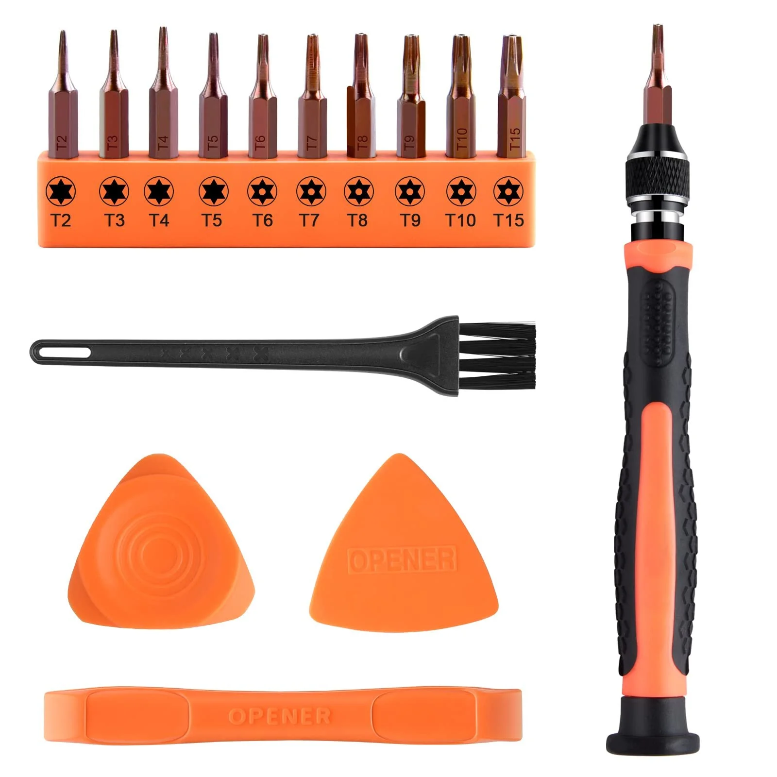 Набір біт Torx ASTARON 10 в 1 T2-T15 з інструментом для відкриття, фото №1