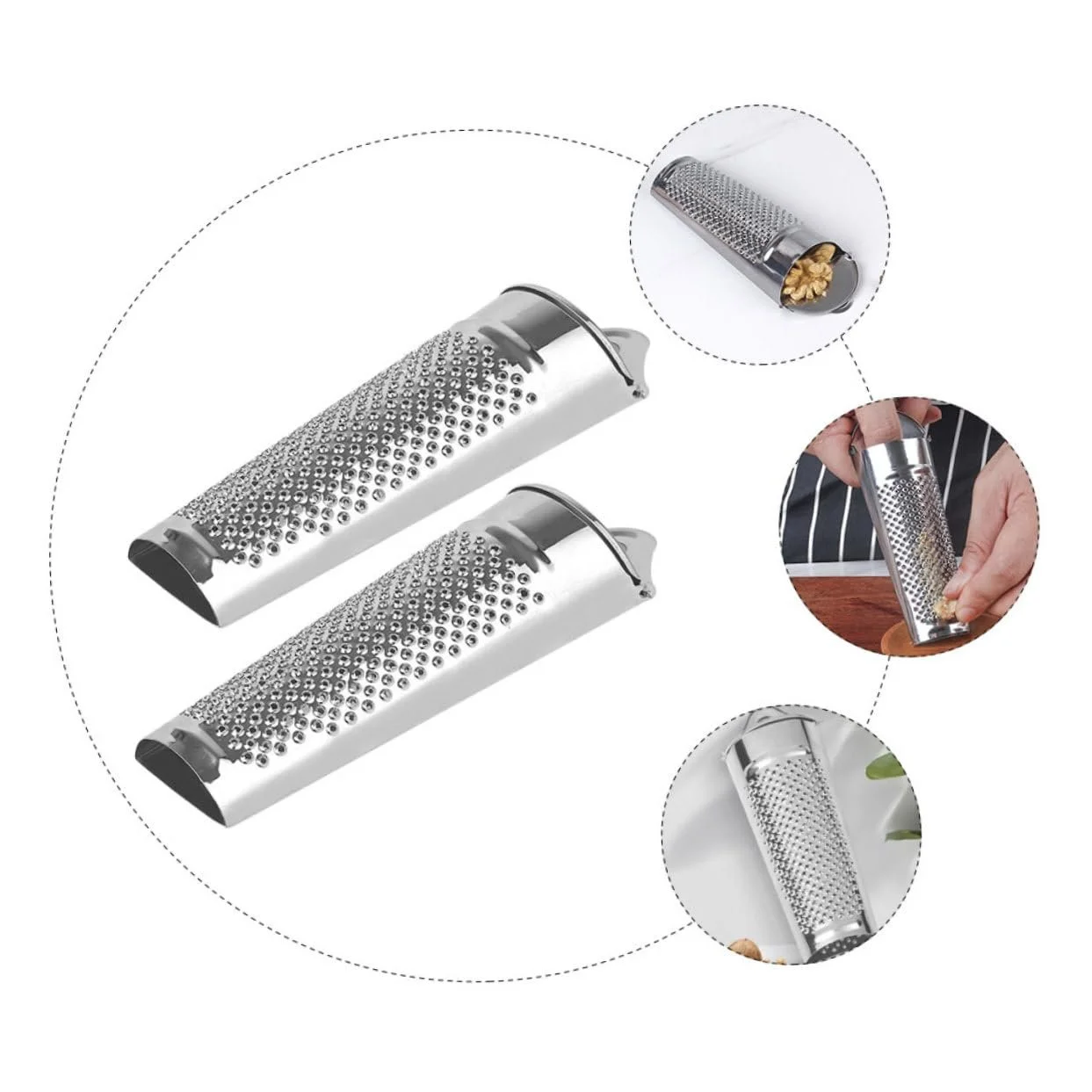 Терка VALICLUD 2 шт. Подрібнювач імбиру з нержавіючої сталі з петлею для підвішування, фото №6 Терка VALICLUD 2 шт. Подрібнювач імбиру з нержавіючої сталі з петлею для підвішування, фото №6