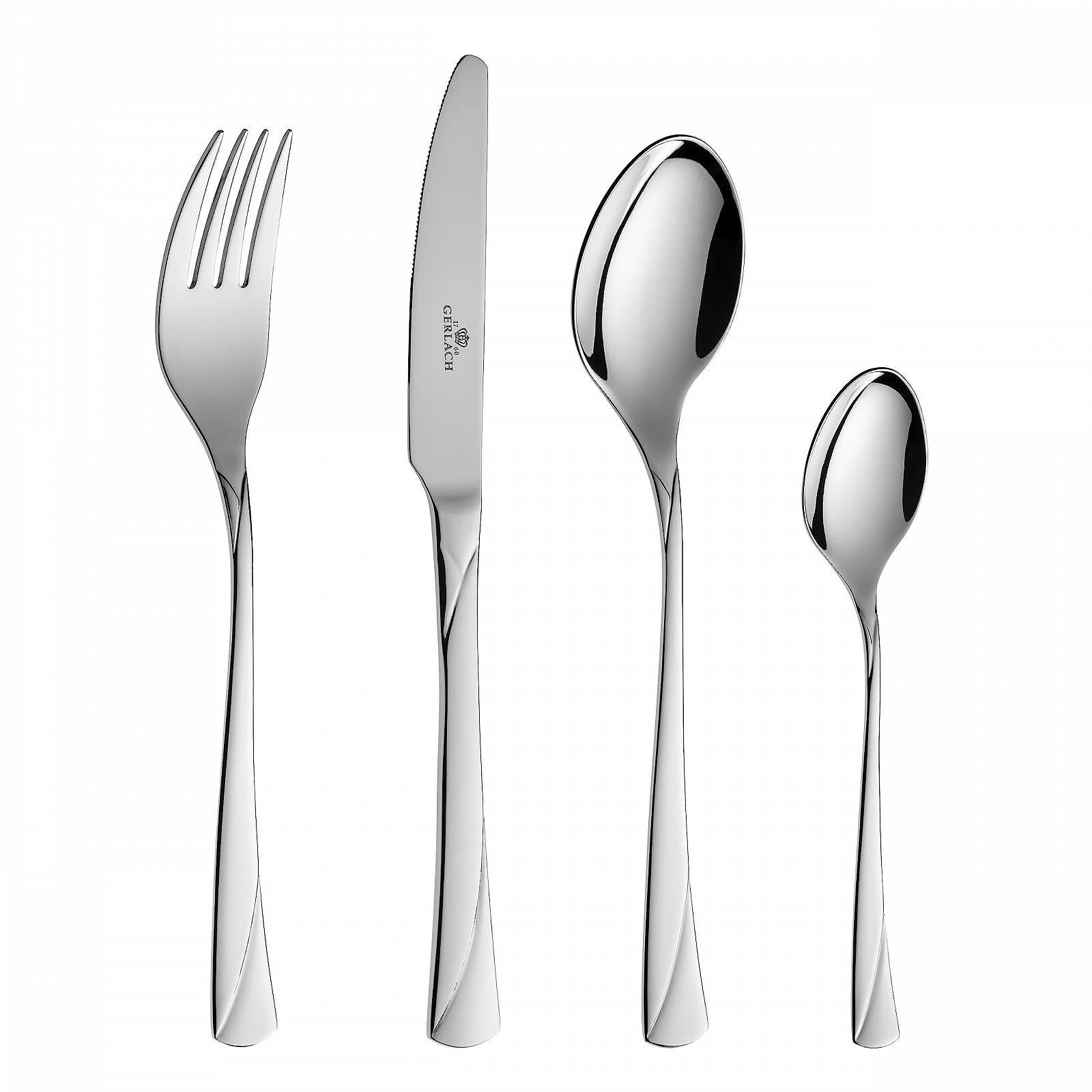 Набір столових приборів Gerlach Valor на 6 персон, 24 предмети, блискучі, фото №1 Набір столових приборів Gerlach Valor на 6 персон, 24 предмети, блискучі, фото №1