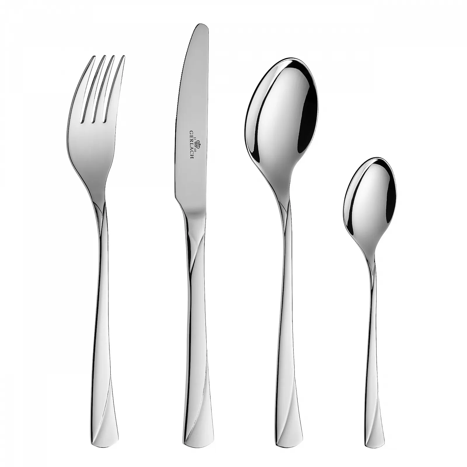 Набір столових приборів Gerlach Valor на 6 персон, 24 предмети, блискучі, фото №1