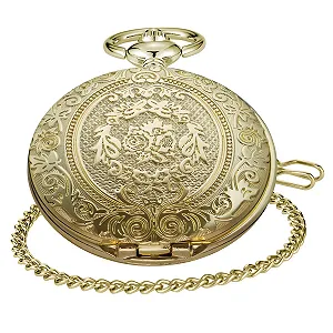 Кишеньковий годинник кварцовий з ланцюжком, Череп, арабські цифри, для Хелловіну та Різдва, Set-qz303-0720 synthetic.ua - Фото 1