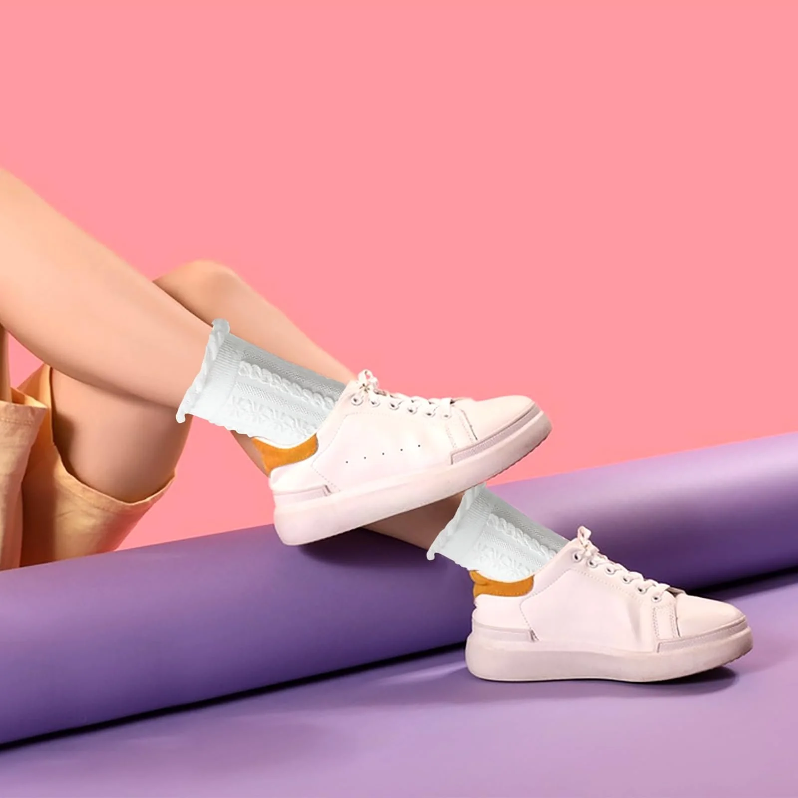 Шкарпетки з рюшами Білі, фото №7 Шкарпетки з рюшами Білі, фото №7