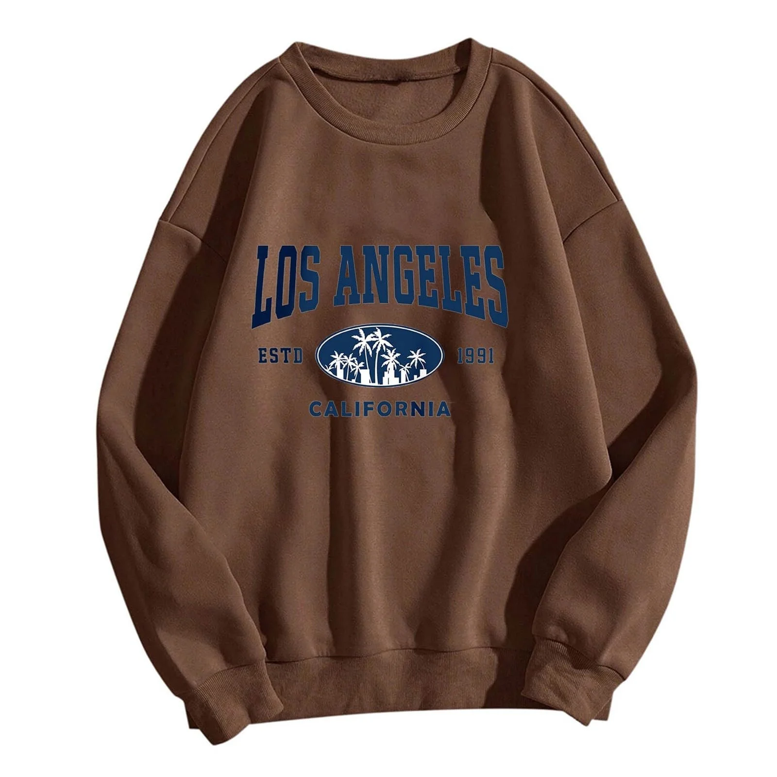 Женская Толстовка Los Angeles Letter Print Короткий Принт Y2K Спортивные Худи Workou College Графическая Одежда Повседневная California Спущенная Линия Плеча Goth Oversized Однотонная, фото №1