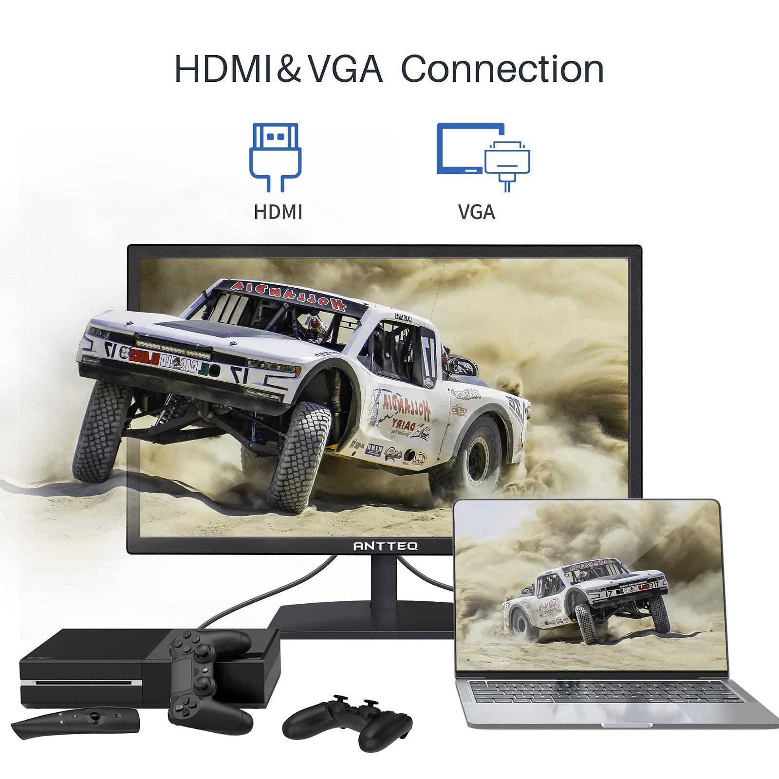 Монитор Antteq FHD 1080p 75Hz 22 дюйма Чёрный, фото №7