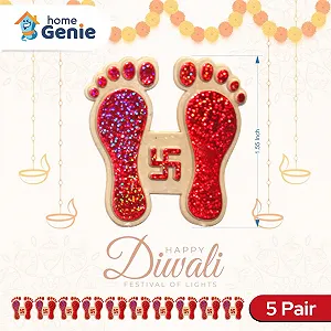 Наклейки Home Genie Laxmi Feet 5 штук Червоні - Фото 1