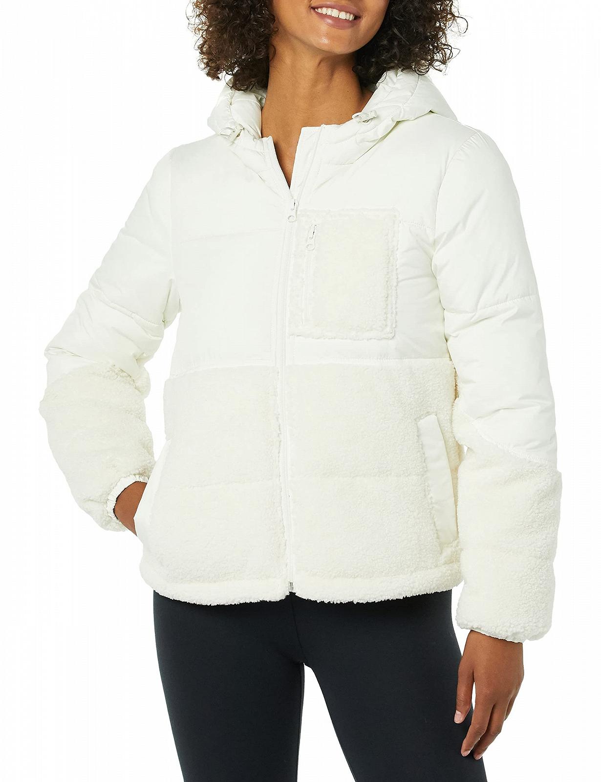Куртка Amazon Essentials Sherpa Fleece Puffer с капюшоном и полной молнией, фото №1