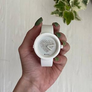 Женские силиконовые часы-конструктор actimer белый ремешок циферблат White heart - Фото 1