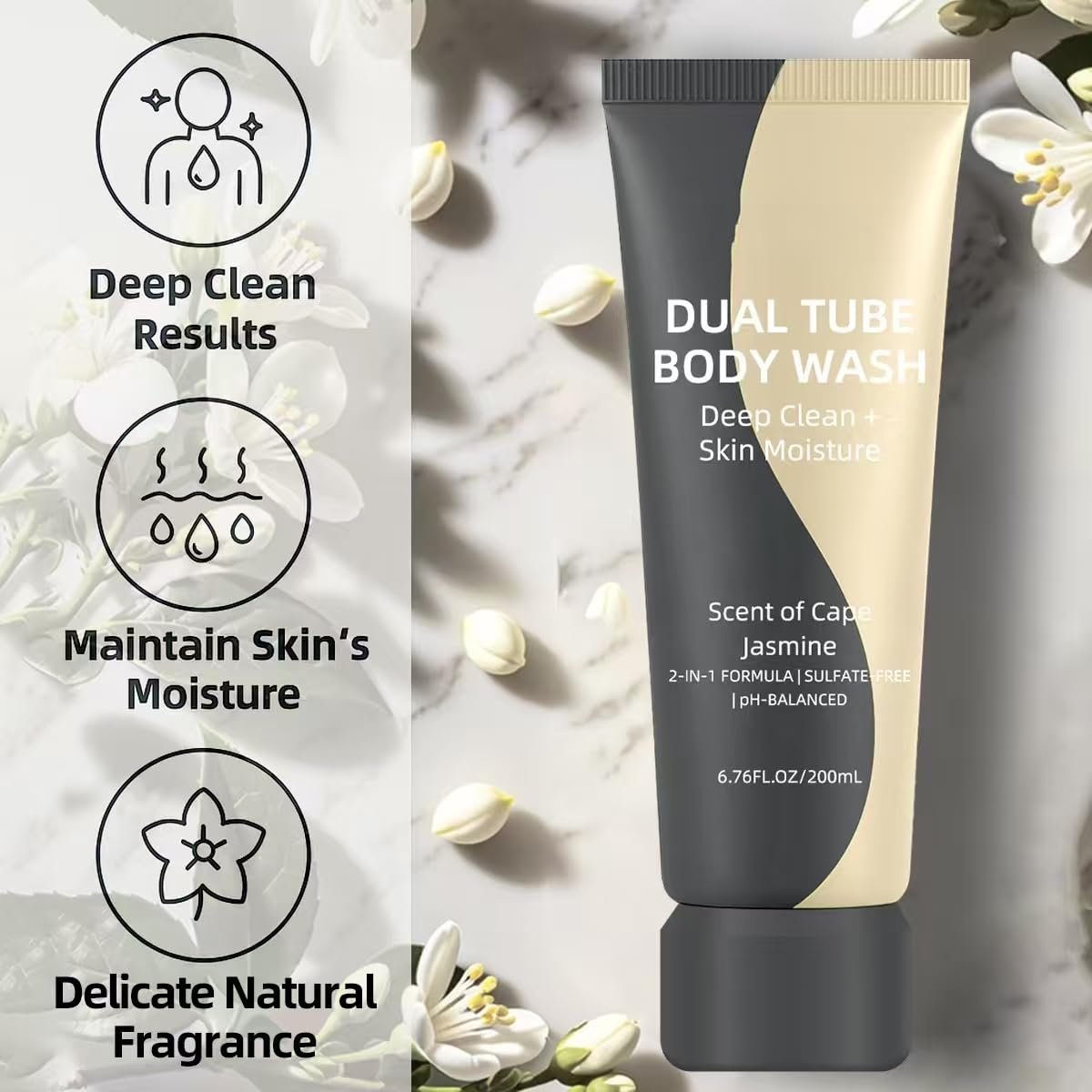 Гель для душу Aroma Hydrate з амінокислотами в подвійній тубі зволожуючий, фото №5