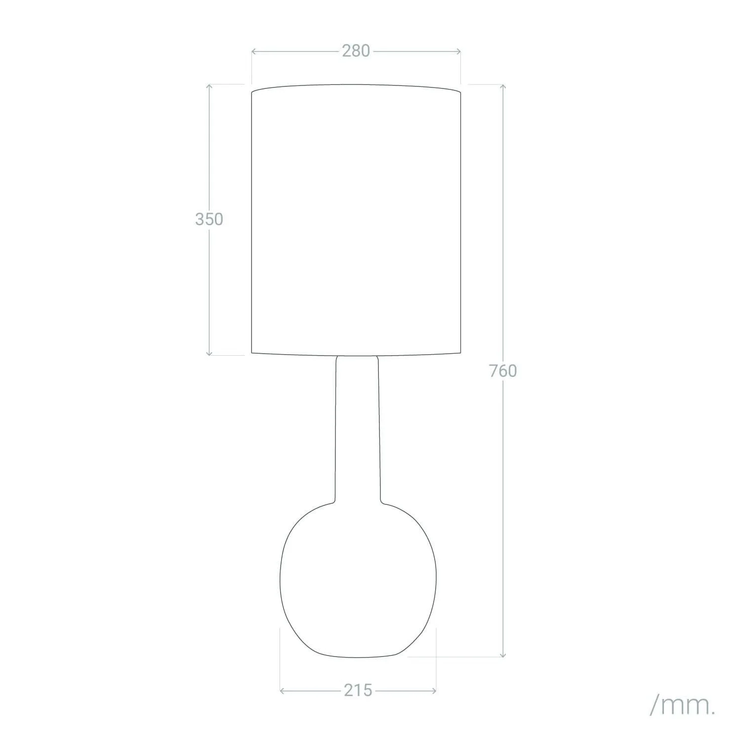 Настільна лампа LEDKIA LIGHTING Guldan E27 760 мм x Ø280 мм Чорна Порцеляна Тканина, фото №8