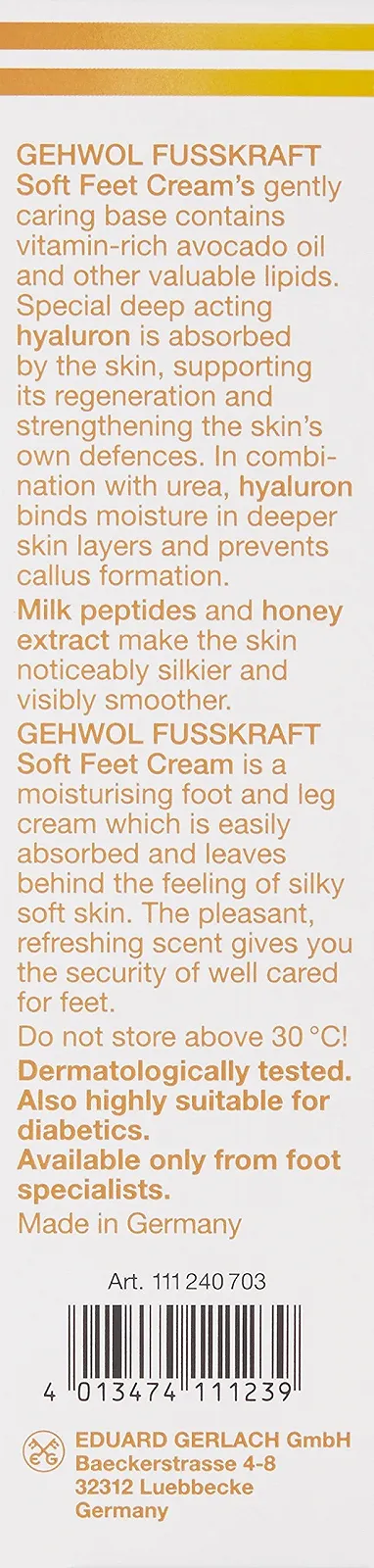 Крем для ног Gehwol Fusskraft Soft Feet 125 мл, фото №5