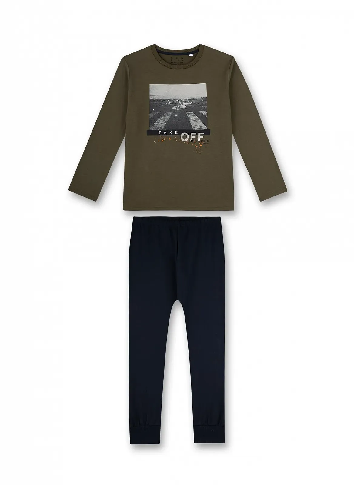 Піжама Sanetta для хлопчиків Зелений, фото №1