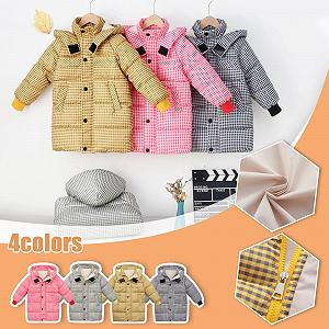 Пуховик Ybing Клетчатый Для девочки Средней длины Толстый Теплый Зимнее пальто Повседневная Куртка с капюшоном На молнии Зимняя куртка Унисекс Пальто с капюшоном Куртка для активного отдыха synthetic.ua - Фото 1