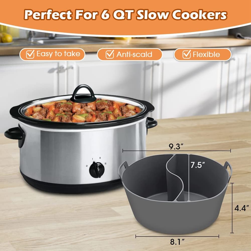 Лайнер для медленноварки GROCKSTR Divider Подходит для 6QT Силиконовый, фото №7