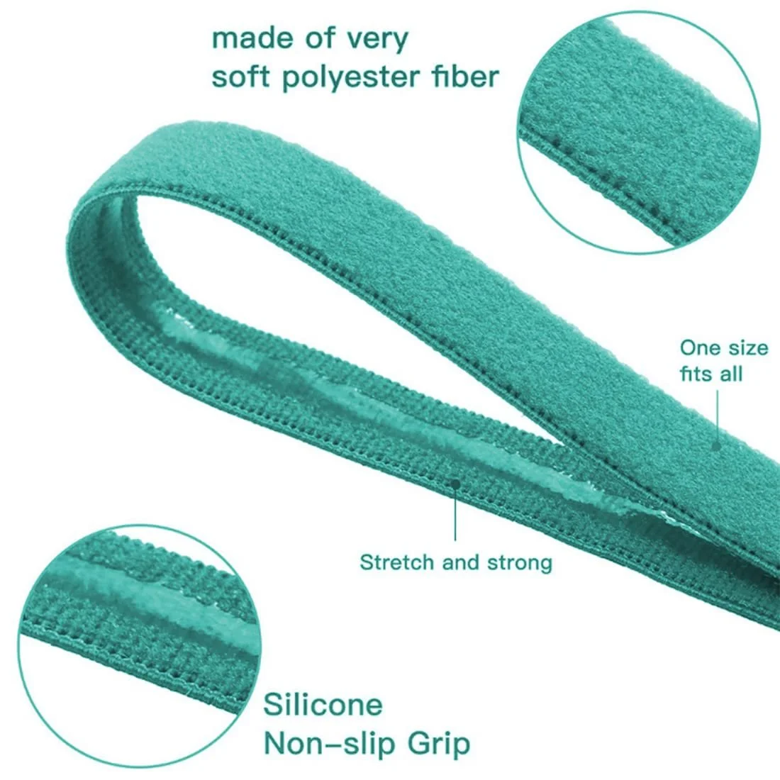 Набір з 5 еластичних пов'язок для волосся для дівчат, спортивна, фото №4