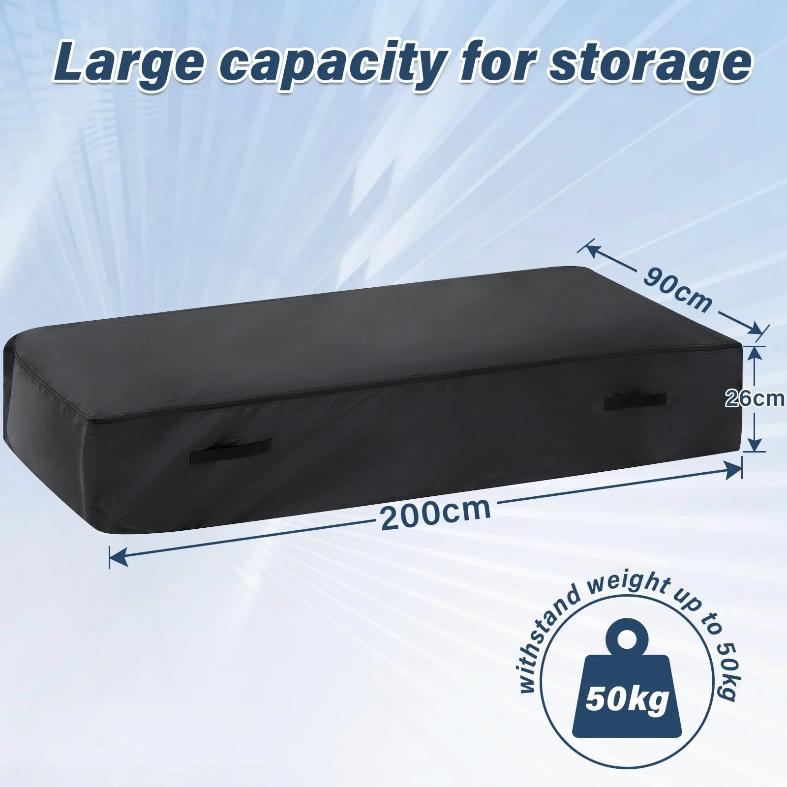 Чохол для матраца GARPROVM 90 x 200 x 26 см Oxford 420D, фото №2 Чохол для матраца GARPROVM 90 x 200 x 26 см Oxford 420D, фото №2