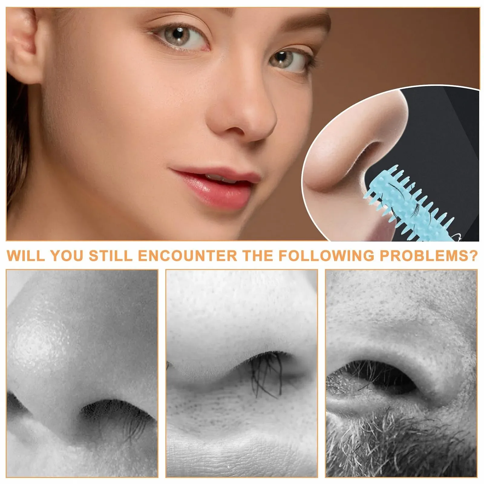 Тример Hengrongshen Nose Hair Double Head 2-in-1 5 кольорів 360°, фото №6