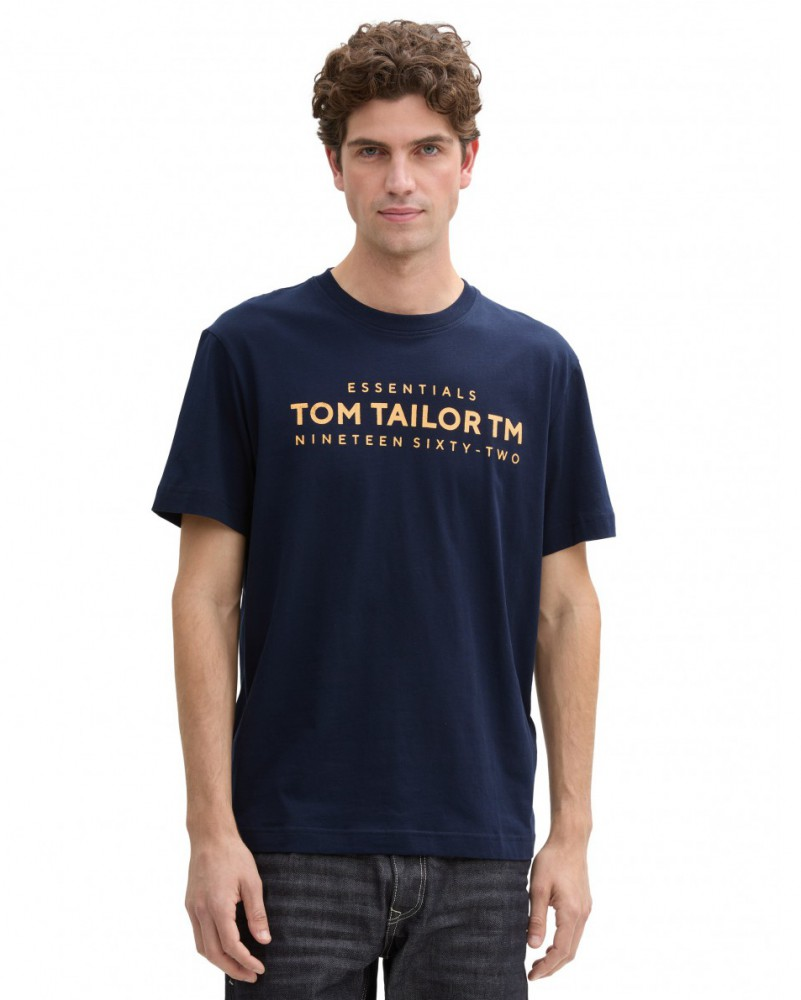 Футболка MEN'S  1045631-10668 Tom Tailor Темно-синій M, фото №1