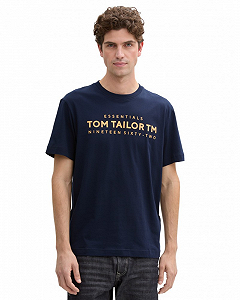 Футболка MEN'S  1045631-10668 Tom Tailor Темно-синій M - Фото 1