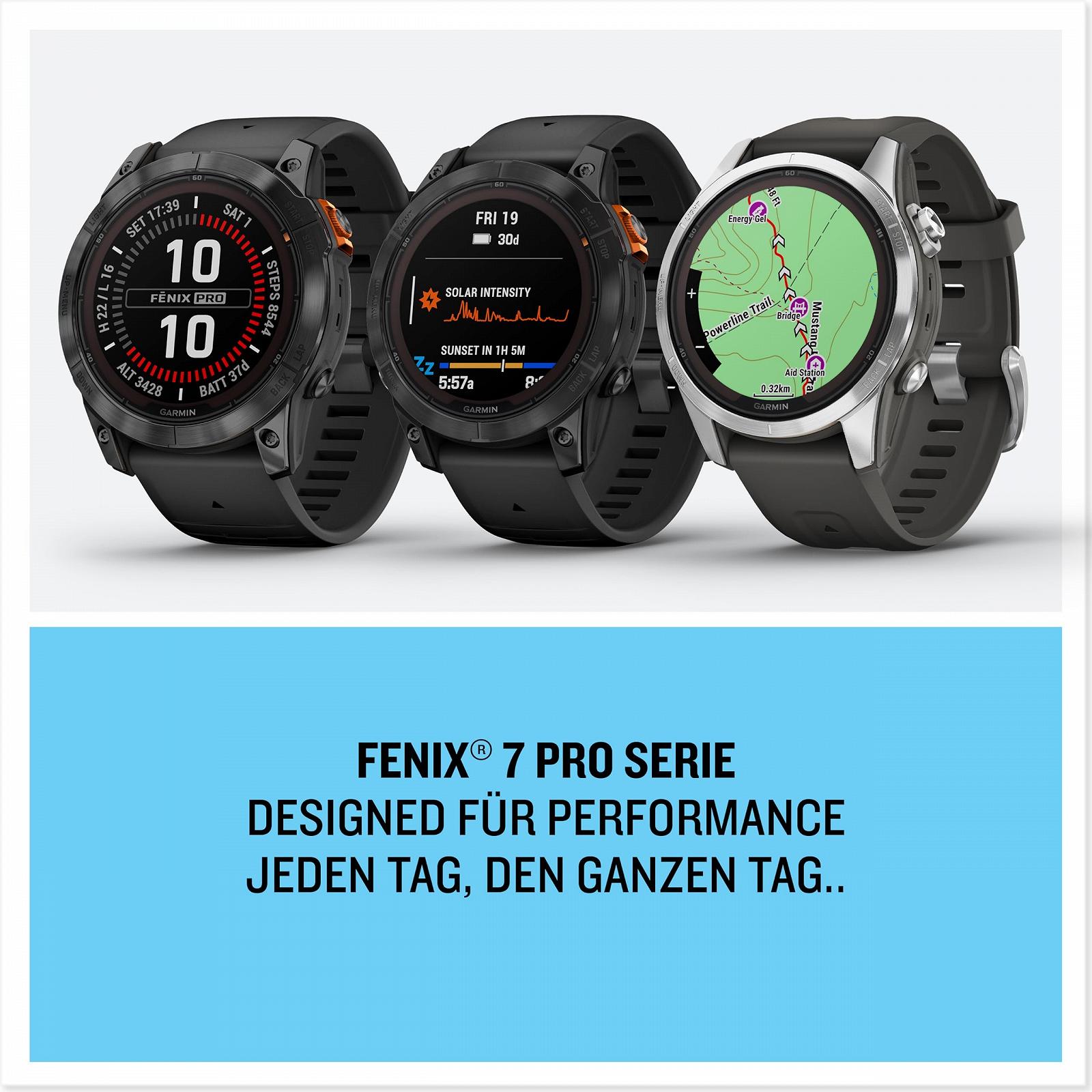 Смарт-часы Garmin fēnix 7S Pro GPS Мультиспорт с цветным дисплеем и сенсорным/кнопочным управлением, картами TOPO, более 60 предустановленными спортивными приложениями, Garmin Music и Garmin Pay Различные варианты, фото №7