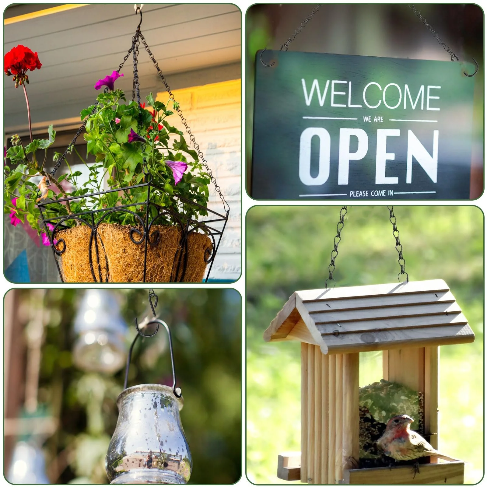 Цепи для подвешивания 12 шт. 42 cm Черные Металлические, фото №6