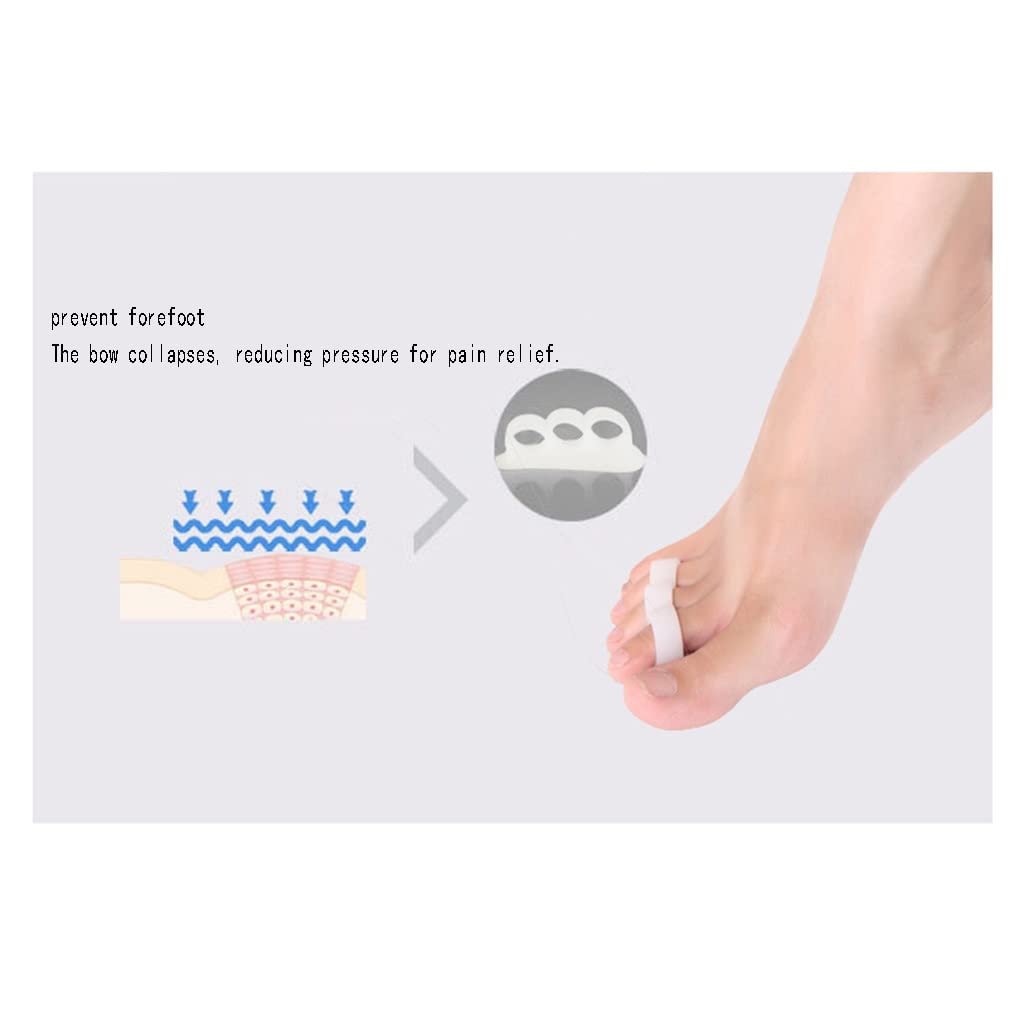 Разделитель для пальцев ног с тремя отверстиями CAZARU, гелевый растяжитель и разделитель для расслабления пальцев ног, облегчение при бурсите, фото №2
