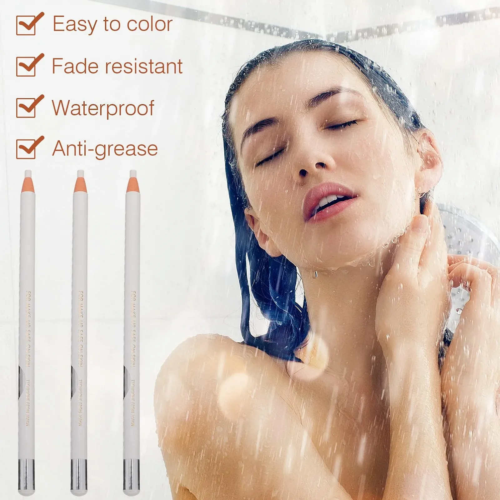 Олівець для очей Minkissy білий, фото №5