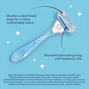 Женская бритва by Amazon Ladies 5 Blade Blue 1 шт и 7 сменных кассет synthetic.ua - Фото 1