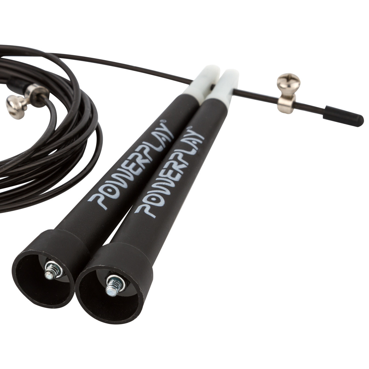 Скакалка швидкісна PowerPlay 4202 Ultra Speed Rope Чорна (2,9m.), фото №5