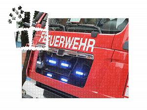 Пазл-адвент-календарь puzzleYOU Пожарная команда "Немецкая пожарная машина в действии" 1000 элементов synthetic.ua - Фото 1