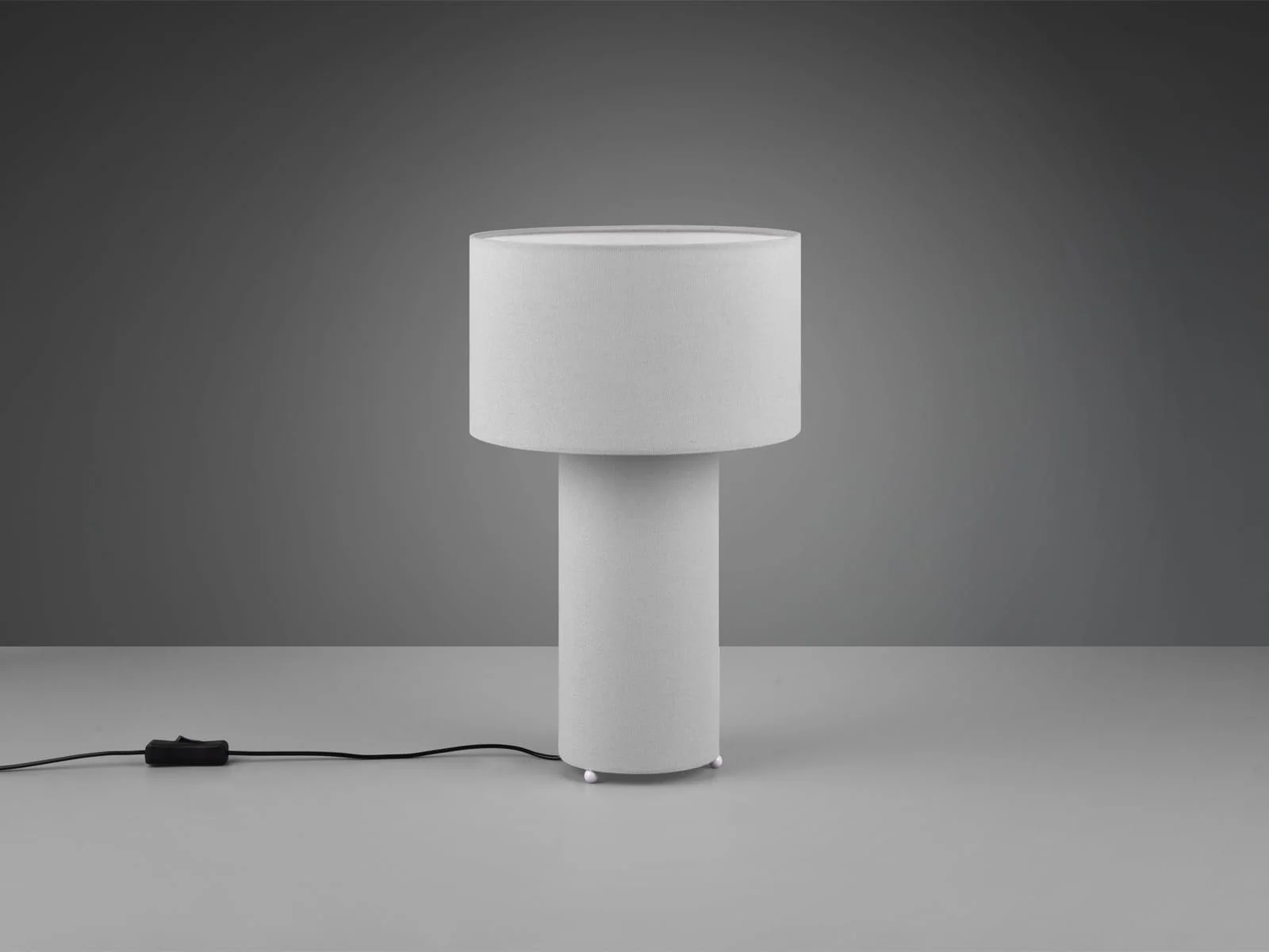 Настільна лампа meineWunschleuchte Large Bauhaus Style Тканинна Висота 40 см Сіра, фото №5