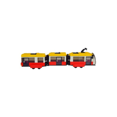 Конструктор iBlock Транспорт Трамвай 3-х секционный 472 детали (PL-921-381), фото №3