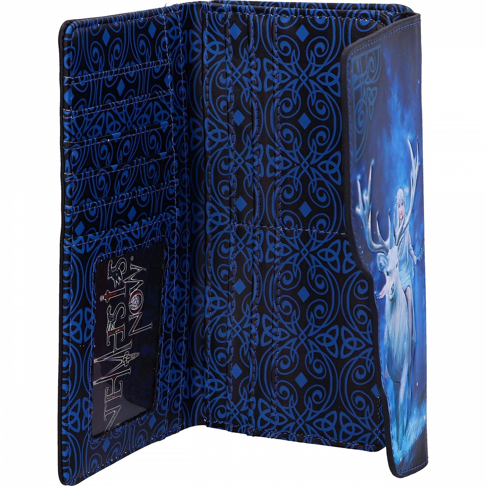 Кошелек Anne Stokes Fantasy Forest Elven Queen and Stag Embossed Синий 18.5 см, фото №5