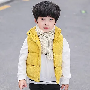 Детский вельветовый жилет с флисовой подкладкой для малышей Безрукавка для младенцев Девочек Мальчиков Верхняя одежда с практичными карманами synthetic.ua - Фото 1