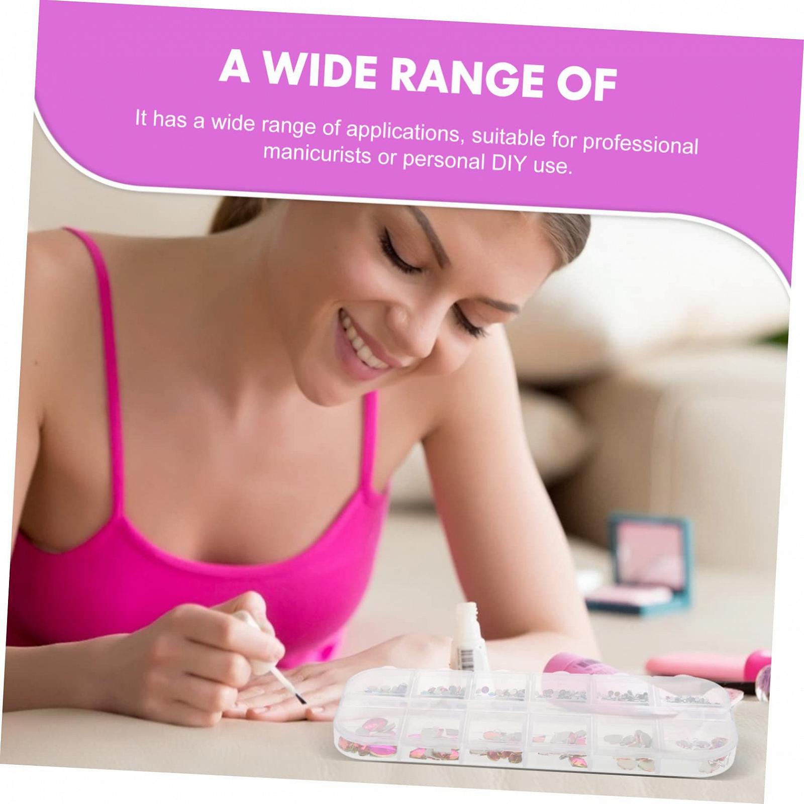 Діаманти для нігтів Healvian, 4 коробки, різнокольорові, безпечні, ніжні для нігтів, фото №4