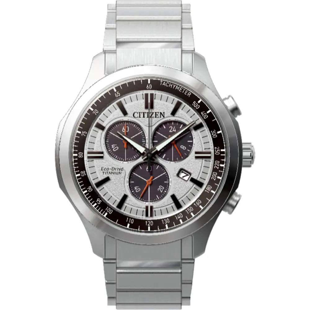 Мужские аналоговые кварцевые часы CITIZEN Titanium AT2530-85A, серебристый, серебристый, браслет, фото №1
