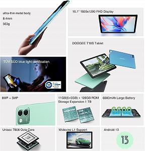 Планшет 10.1'' Full HD DOOGEE T10S 6GB/128Gb / 4G / 2-SIM / 8 ядер / Android 13 / 6600 мАг / Чорно-зелений ціна на synthetic.ua - Фото 1 Планшет 10.1'' Full HD DOOGEE T10S 6GB/128Gb / 4G / 2-SIM / 8 ядер / Android 13 / 6600 мАг / Чорно-зелений synthetic.ua - Фото 1
