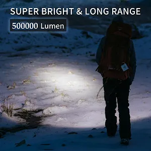 LED Ліхтар Azyvum XHP70.2 100000 люмен, масштабований, тактичний, 5 режимів освітлення, IP67 водонепроникний synthetic.ua - Фото 1