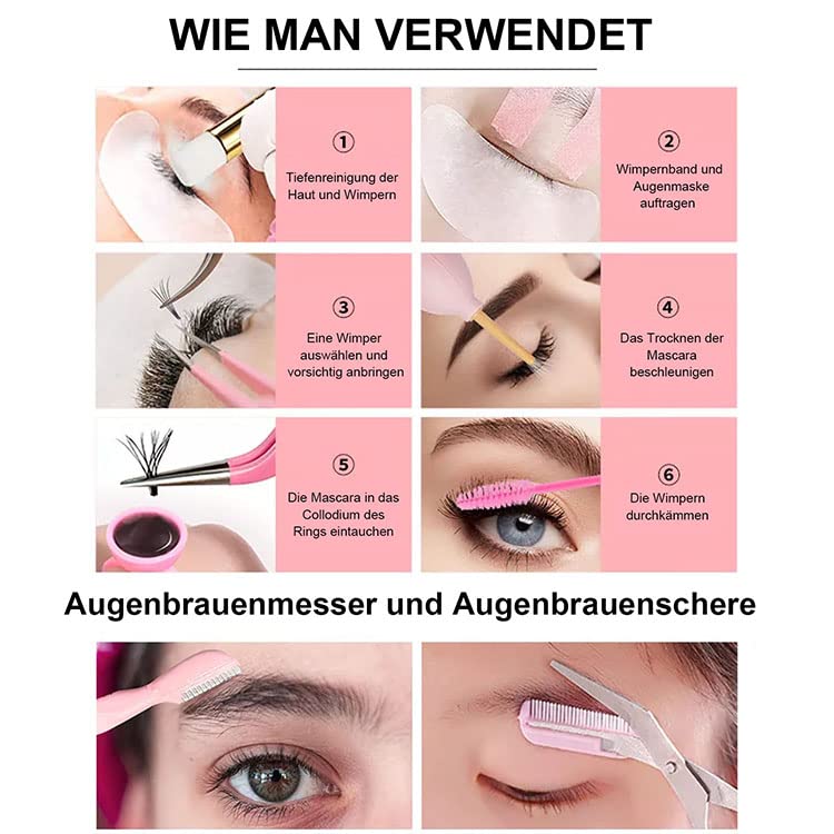 Набір Bestauty Eyelash Extension Accessories 272 шт. з аксесуарами для нарощування вій чорно-білого кольору, фото №3
