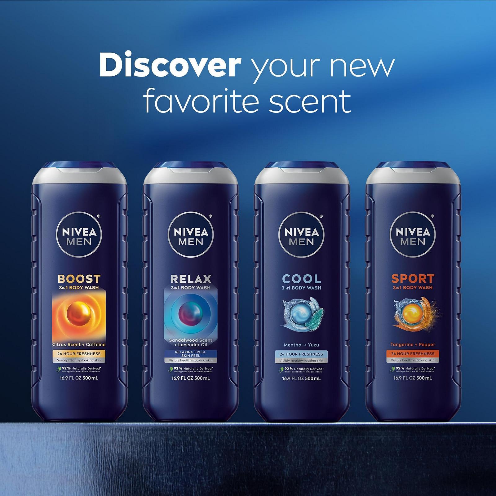 Гель для душу та волосся Nivea For Men Cool 16,9 унцій, фото №9